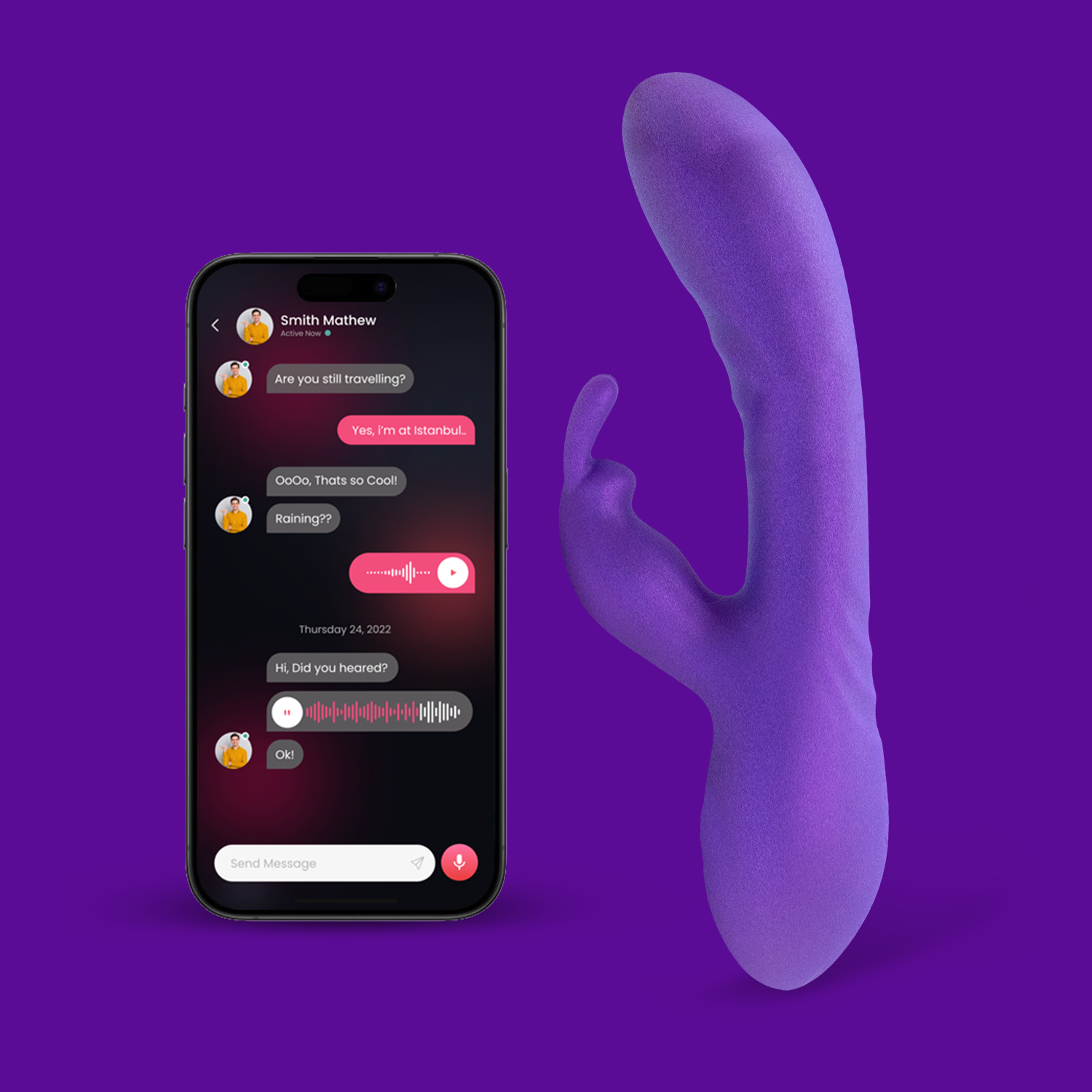 Rabbit Stick - AI-Powered Smart App-Controlled Vibrator for Women | G-Spot Stimulator & Remote Couples Play