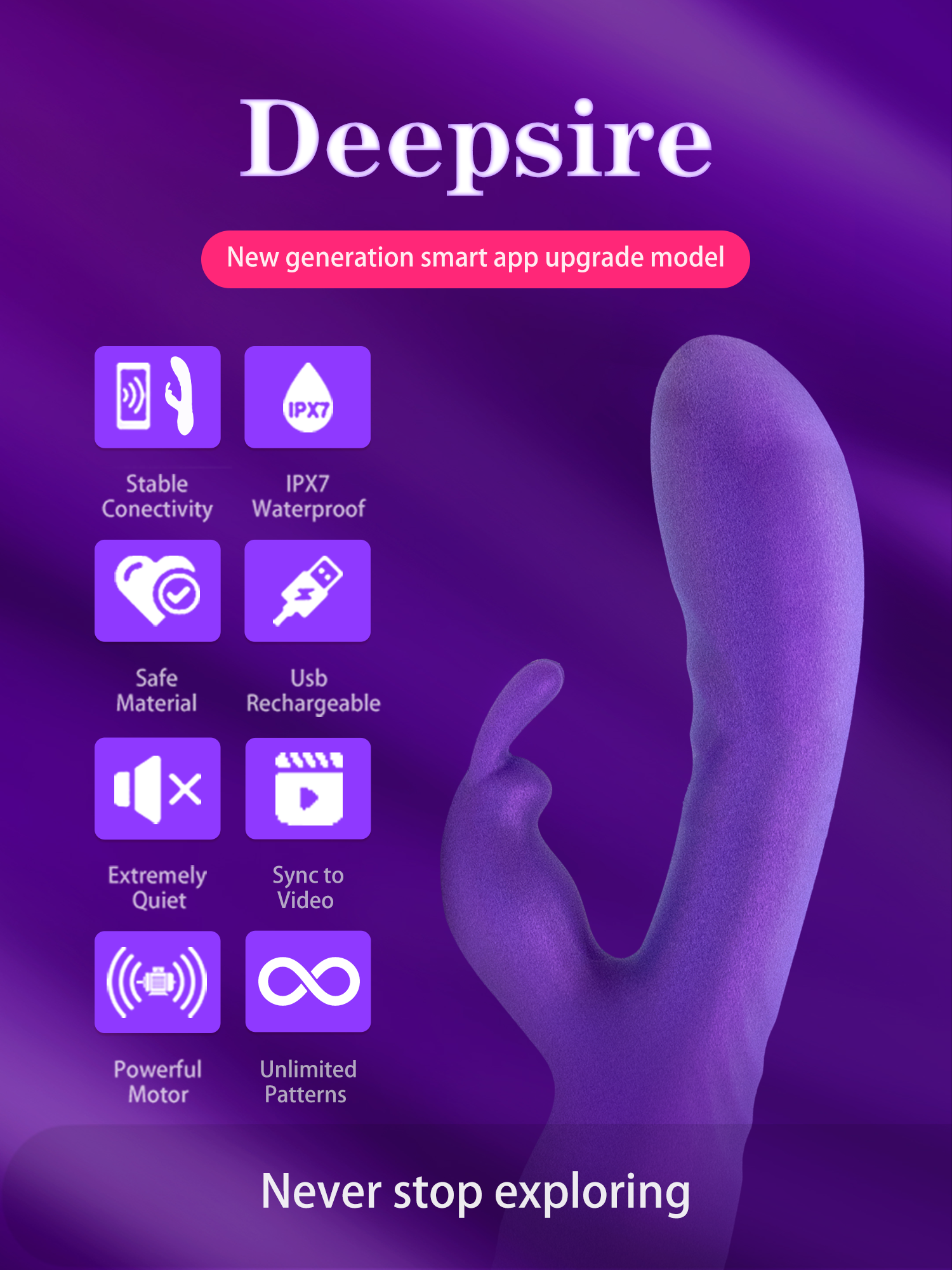 Rabbit Stick - AI-Powered Smart App-Controlled Vibrator for Women | G-Spot Stimulator & Remote Couples Play