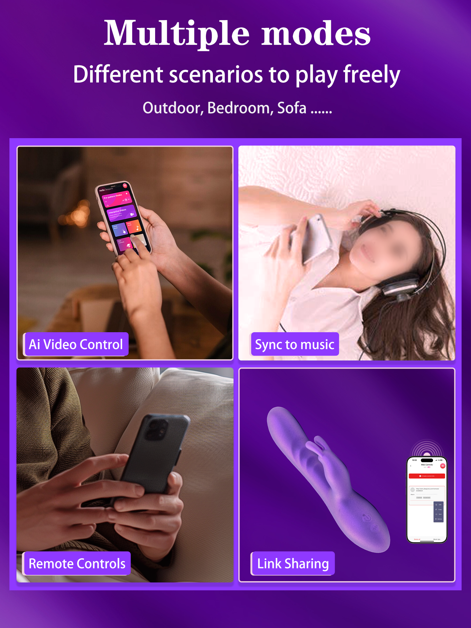 Rabbit Stick - AI-Powered Smart App-Controlled Vibrator for Women | G-Spot Stimulator & Remote Couples Play